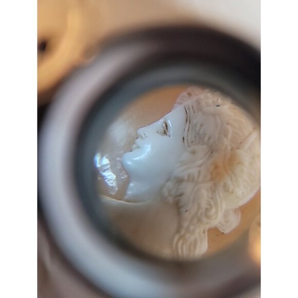 Antique 1900s Hand Carved Shell Cameo Brooch STUNNING - Picture 15 of 16